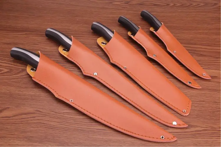 PU Faux Leather Universal Knife Household Sheath Portable Fruit Knife Utility Kitchen Accessories