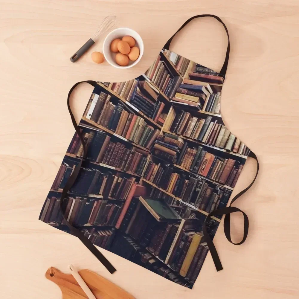 

Library Corner Apron custom women's kitchen christmas kitchen Customizable work ladies Apron