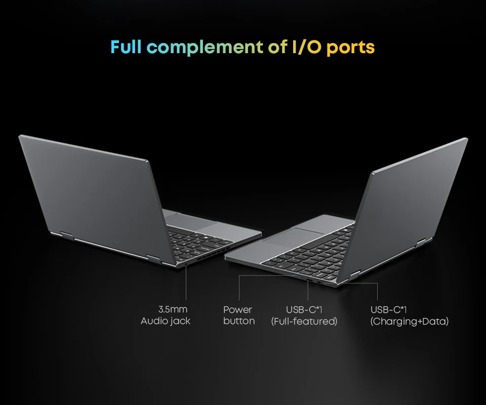 CHUWI MiniBook X U300 / N150 Laptop 10,51 Zoll 16GB RAM 512GB SSD 2-in-1 Yoga-Modus Intel Windows 11 Notebook 360 ° Wendbares WiFi 6 – Detail 16