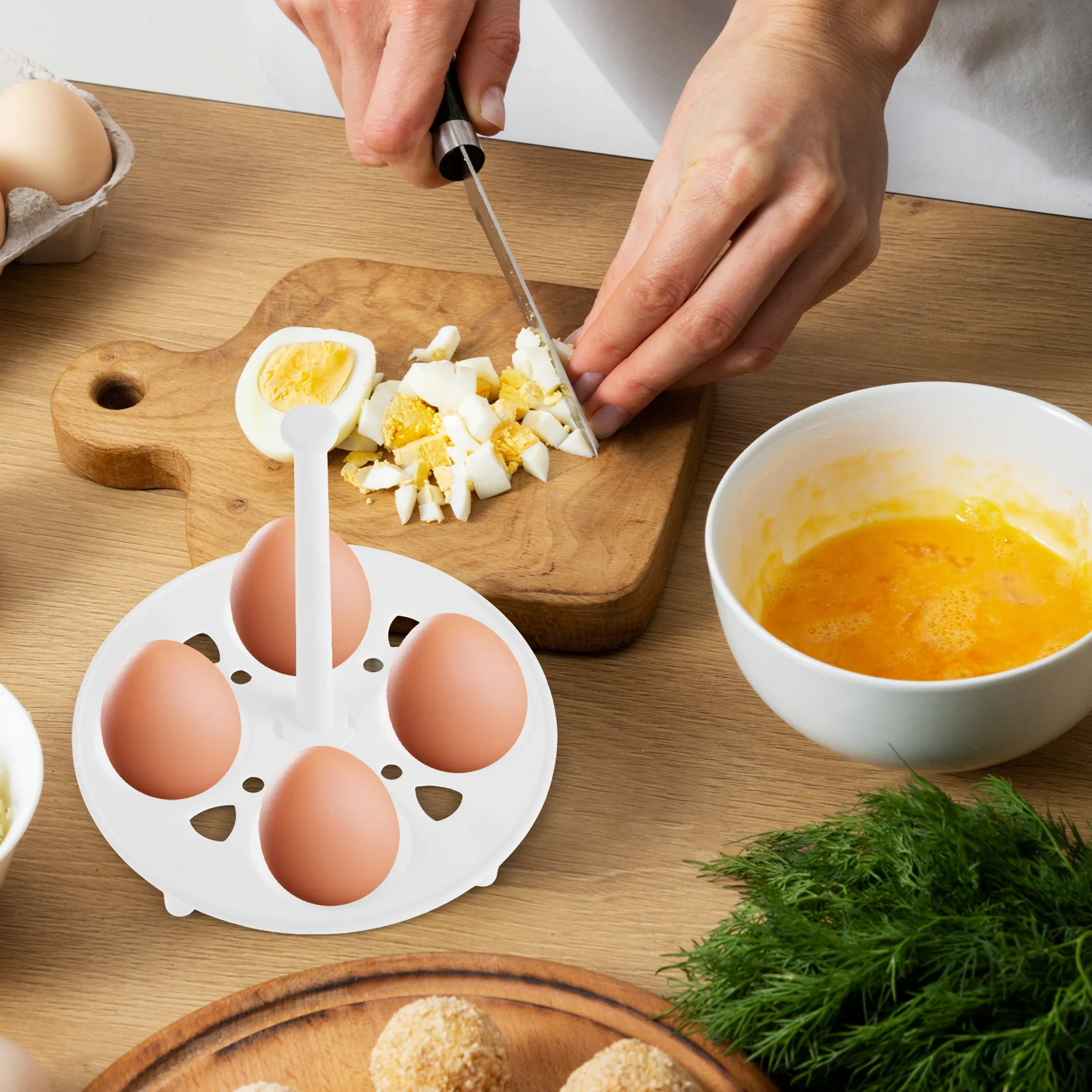 

2pcs Egg Steaming Rack Stainless Steel High Temperature Resistant For Boiling Steaming Eggs Compatible With Air Fryer Microwave