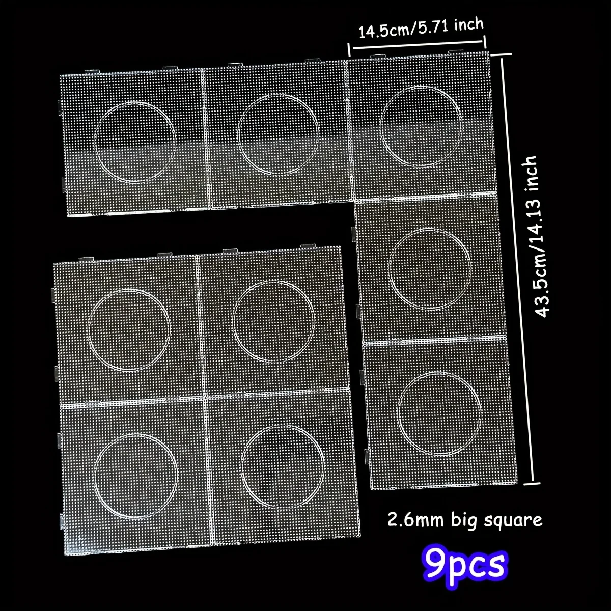 4/6/9 шт. 2,6 мм Perler Hama бусины перфорированная доска прозрачная доска для бисероплетения изготовление ювелирных изделий гладильные пиксельные головоломки 3D игрушки подарок для детей