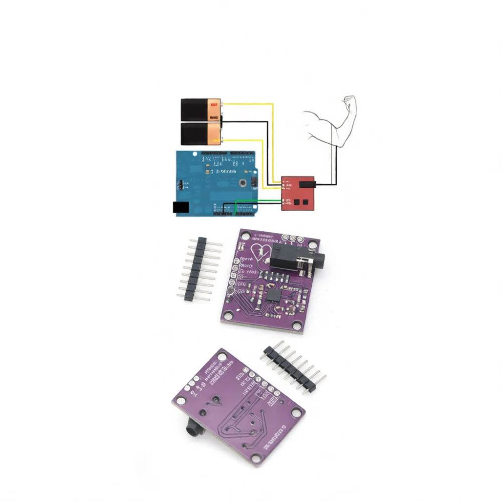 ECG Monitoring Sensor Module AD8232 Pulse Heart Activity Detection Component Electronic Signal Processing Circuit For Arduino view 6