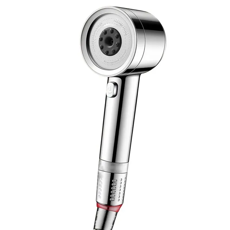 CYCLI-Pressurized Filter Shower Head 4 Modes Super Strong Household Shower Head Purification Filter Shower Head Silver