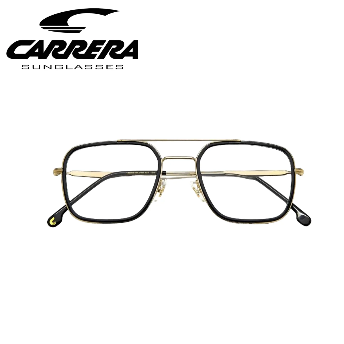 جديد كاريرا 1137 أصيلة موضة مزدوجة الجسور نظارات نسائية إطار واضح مكافحة بلو نظارات ريترو الرجال الطيار النظارات البصرية