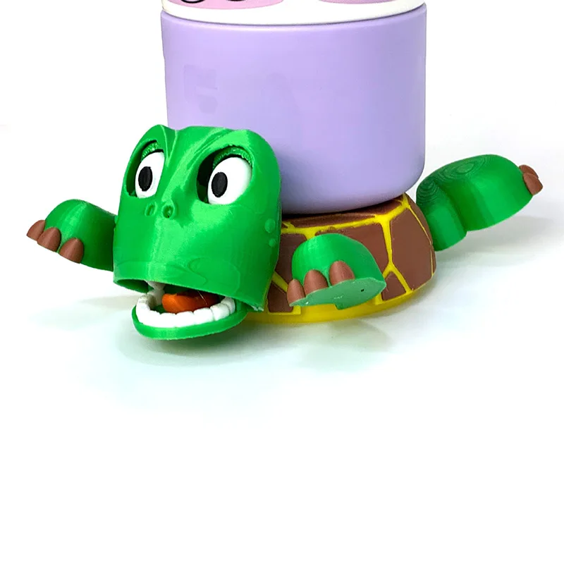 Neuer 3D-gedruckter Schildkrötenuntersetzer, kreatives und lustiges Spielzeug, Tassenmatte, beliebtes Schildkröten-Basisset, dekorative Ornamente, Heim-/Büro-Dekoration, Geschenk