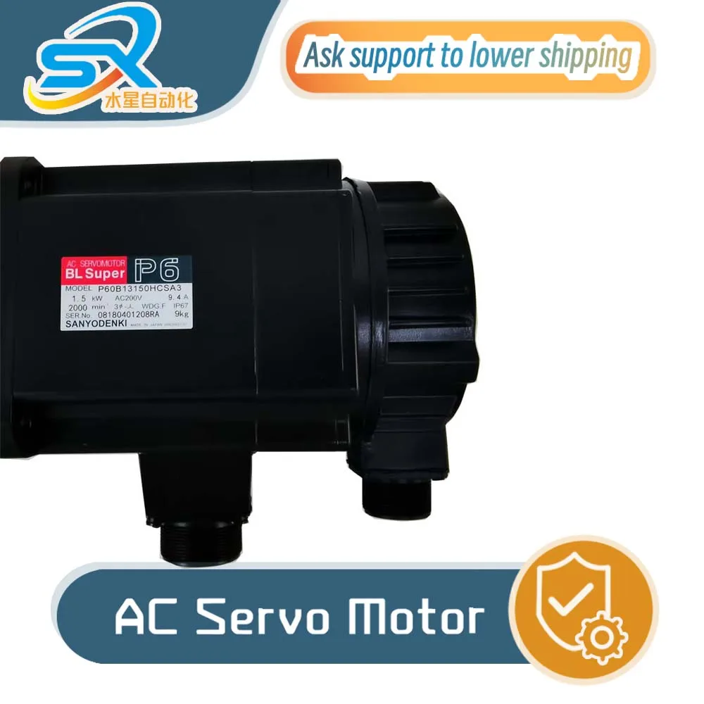 سانيو P60B13150HCSA3 محرك سيرفو يعمل بالتيار المتردد بقوة 1500 وات تم تجديده مع الضمان