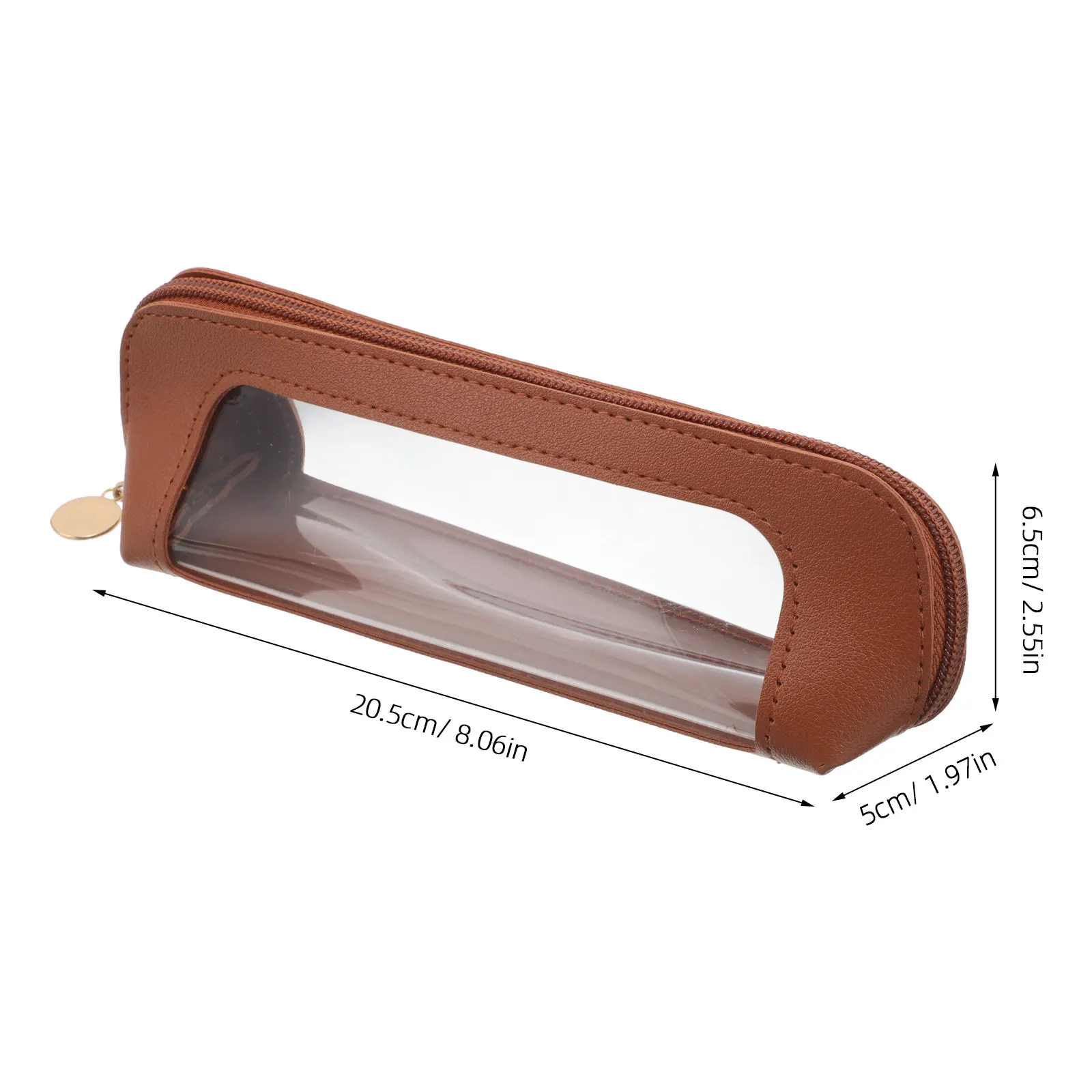 Travel Makeup Brush Bag Transparent Design Compact Portable Zipper Closure for Eyebrow Pencils Eyeshadow Brushes Beauty Tools