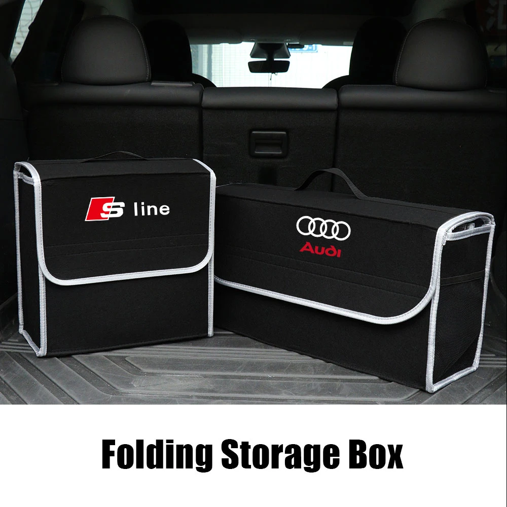 Car Trunk Large Capacity Sundries Storage Box Organizer Bag Tool Case For Audi S3 S5 S1 S4 S2 S6 RS3 RS4 RS5 RS6 RS8 B8 B6 TT