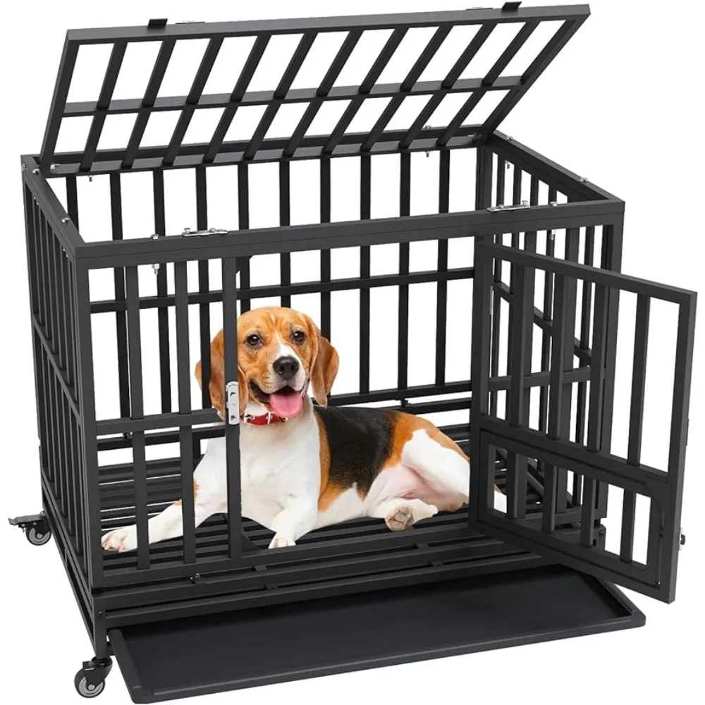 

Dog Kennel for Indoor Dogs 38 Inch Heavy Duty Dog Crate Houses & Habitats Campaign House Houses and Habitat Pet Corral