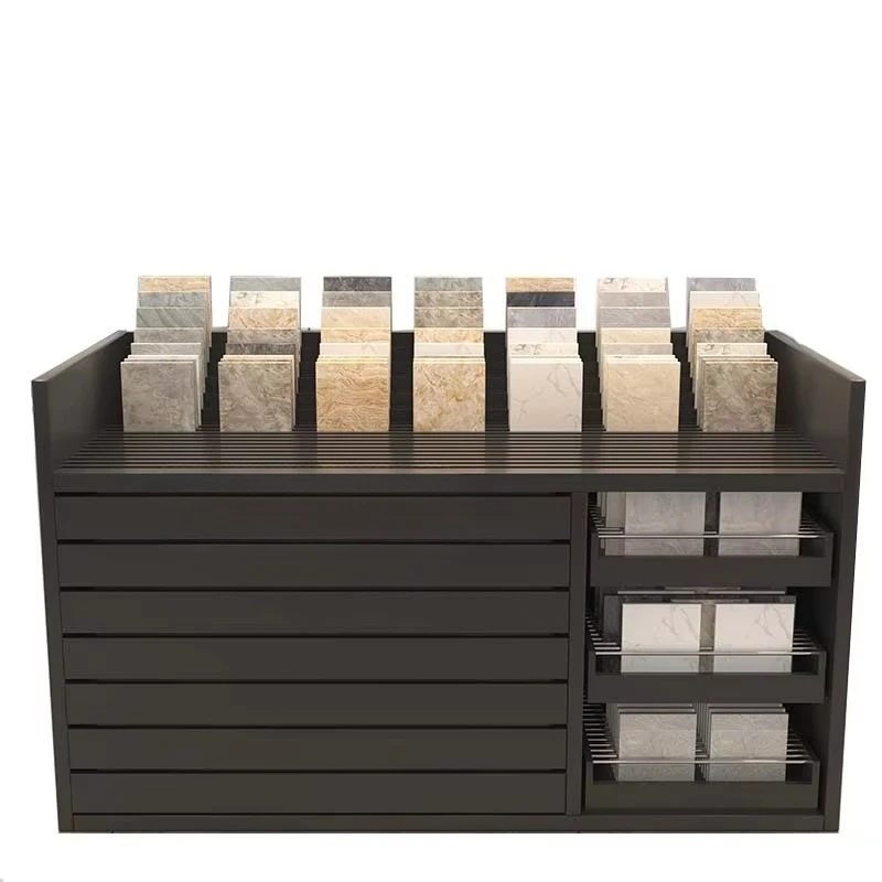 

&c Customized Ceramic Tile Marble Quartz Drawer Stand Wood Flooring Parquet Combination Sliding Rack Granite Display Display