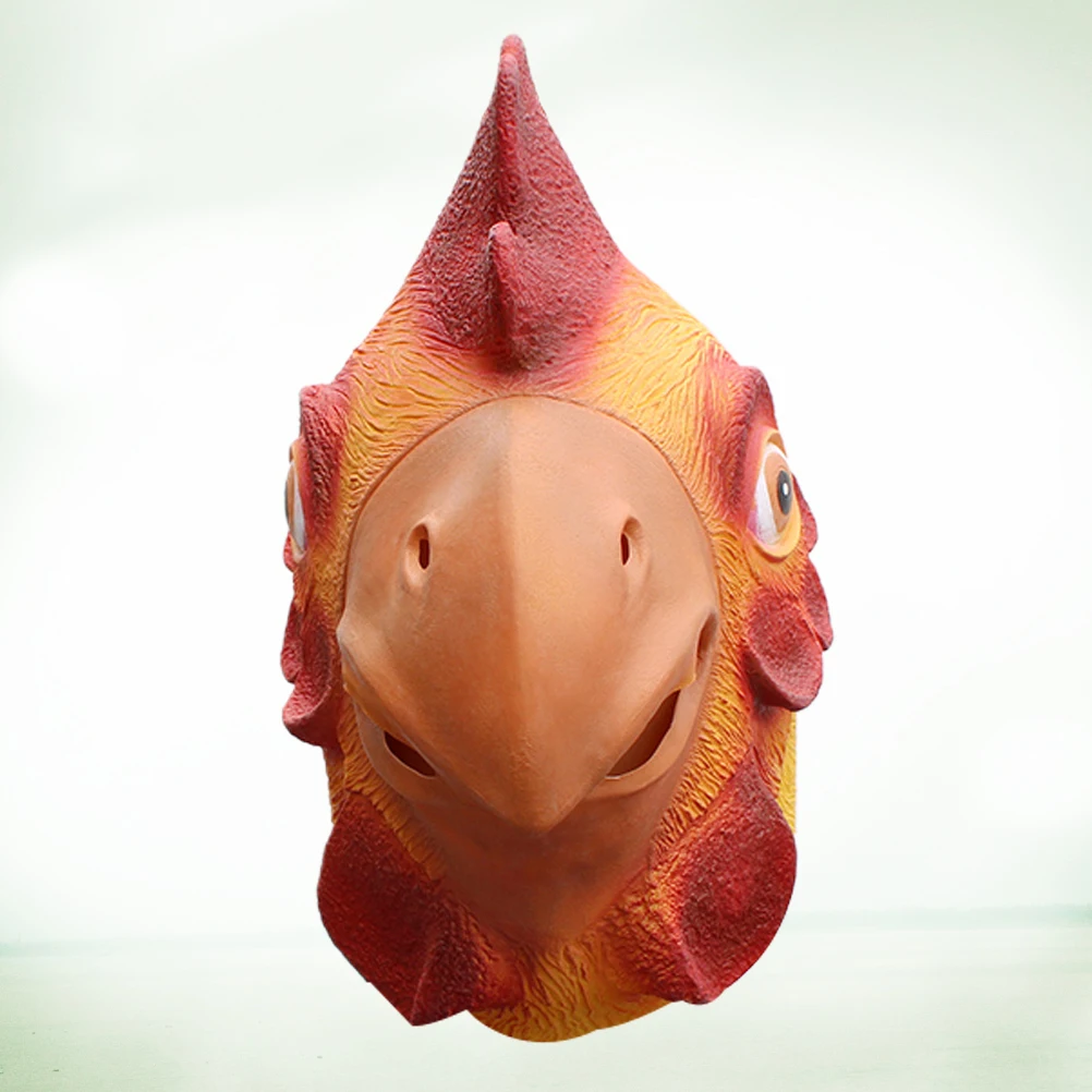 قناع على شكل ديك للهالوين من اللاتكس غطاء وجه كامل لحفلات الكرنفال التنكرية للجنسين #5