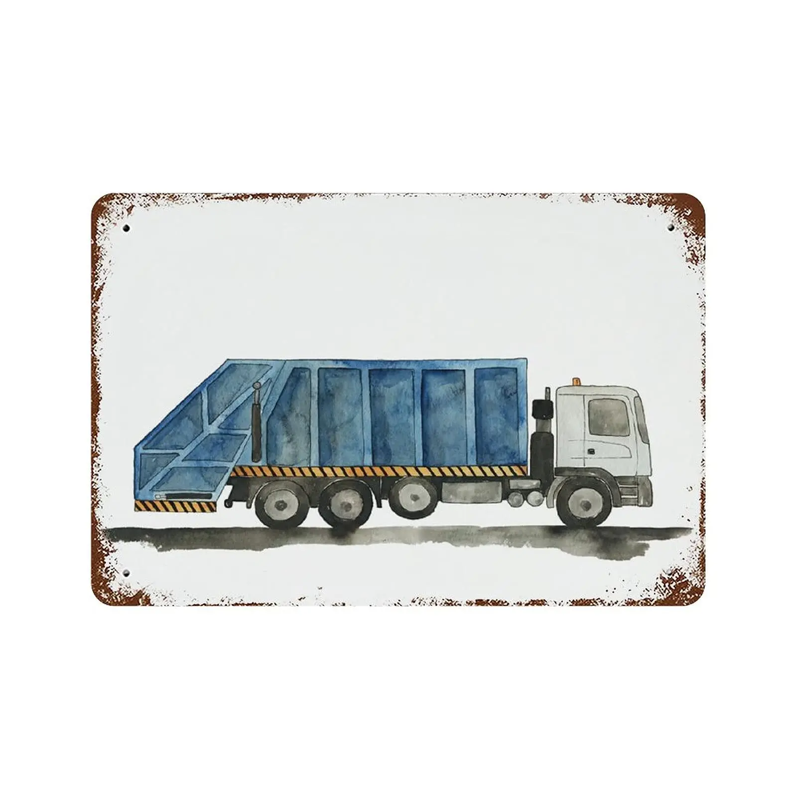 Camion della spazzatura camion Decor Toddler Boy Room Decor Vintage Metal Tin Sign Home Decor cartello in alluminio cartello da parete per Boy Girl