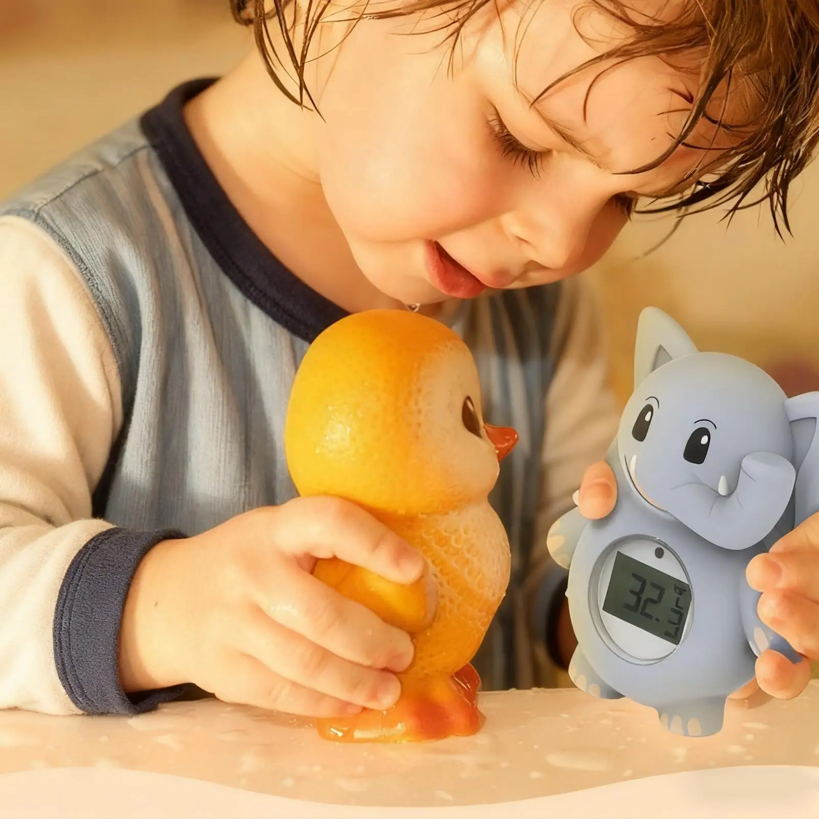 Medidor de temperatura de baño Digital de elefante para bebé, medidor de temperatura de baño preciso para piscina, ducha casera, bañera para niños pequeños