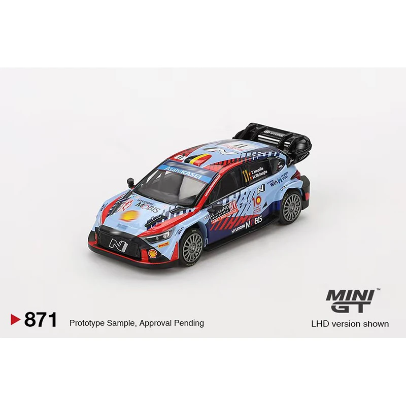 PreSale MINIGT 871 1:64 I20 N Rally1 Hybrid #11 2024 Diecast Diorama Model Collection Toys