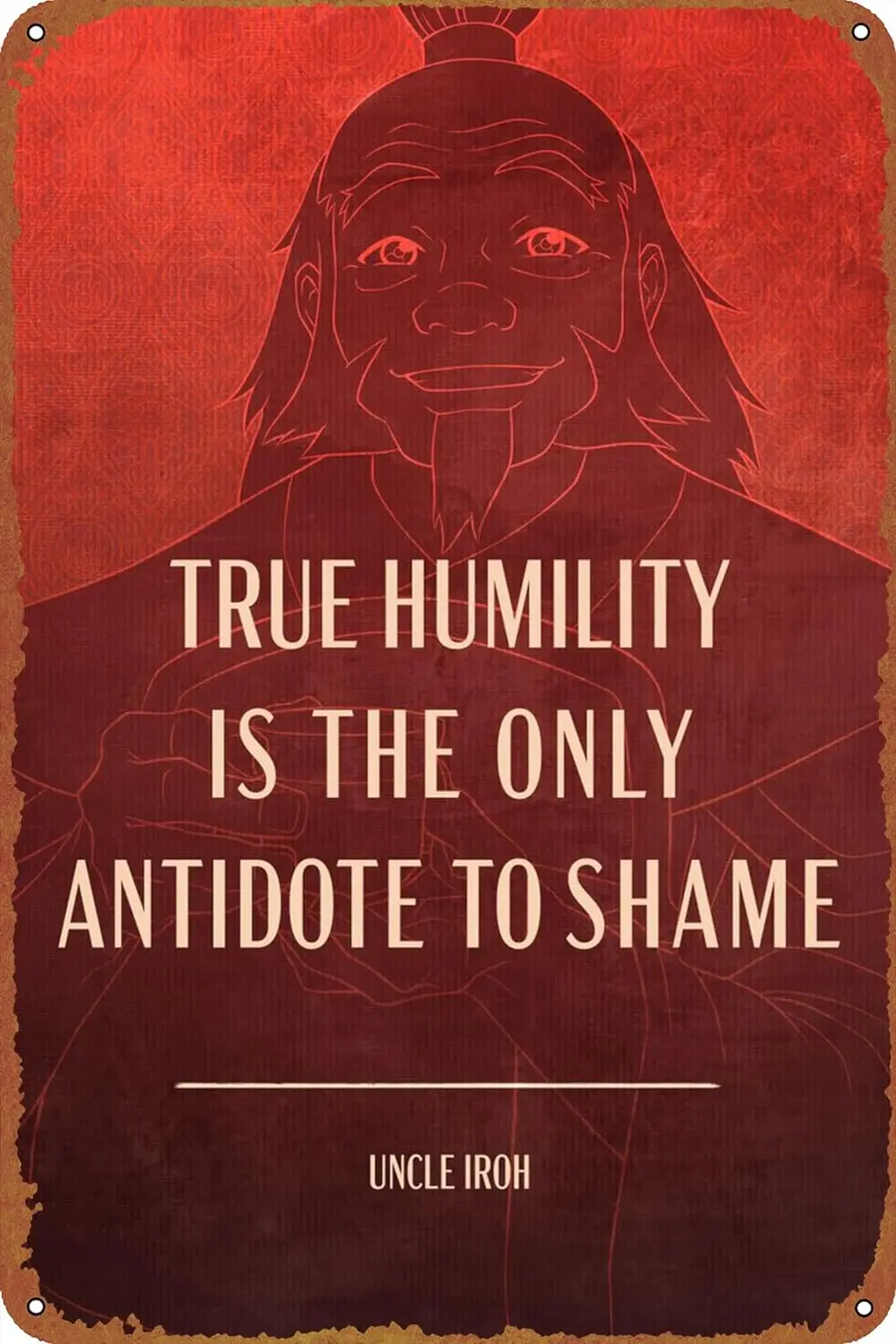 1P, Zio Iroh Citazione Poster Retro Targa in metallo Targa vintage per decorazioni da parete Poster in metallo 8x12 pollici