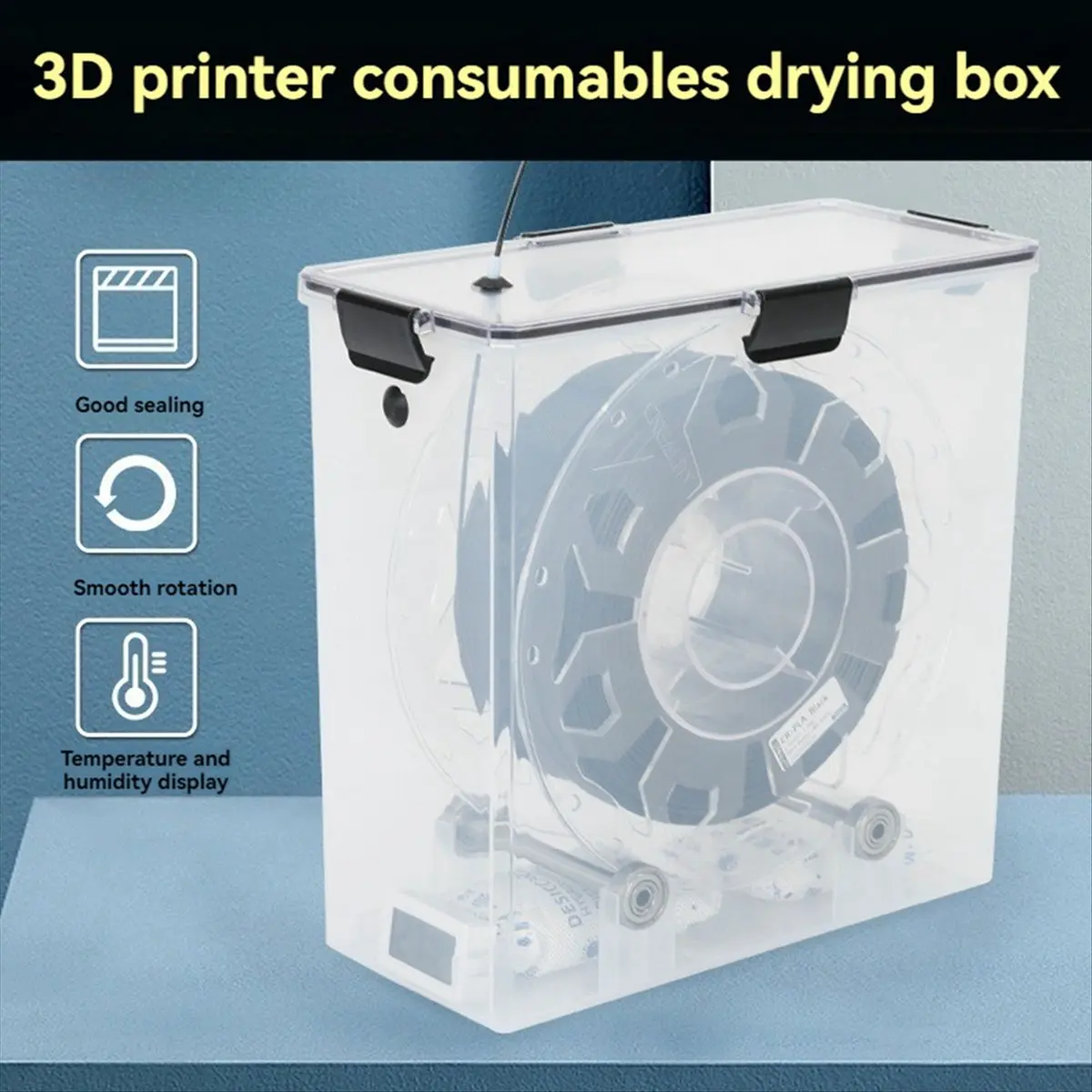 ✤3D Printer Filament Dry Box Storage Hot-Air Heating Storage Printing Material Box Holder Moisture-Resistant for All FDM