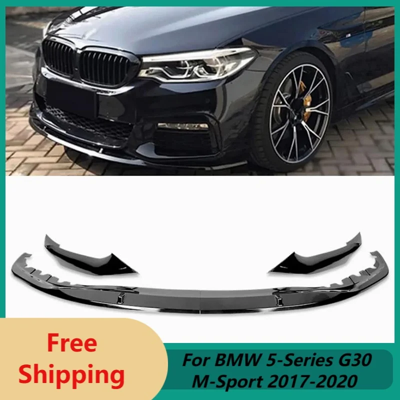 

Спойлер на передний бампер для BMW 5-Series G30 M-Sport 2017-2020, ABS, спойлер на передний бампер, сплиттер, диффузор, автомобильные аксессуары