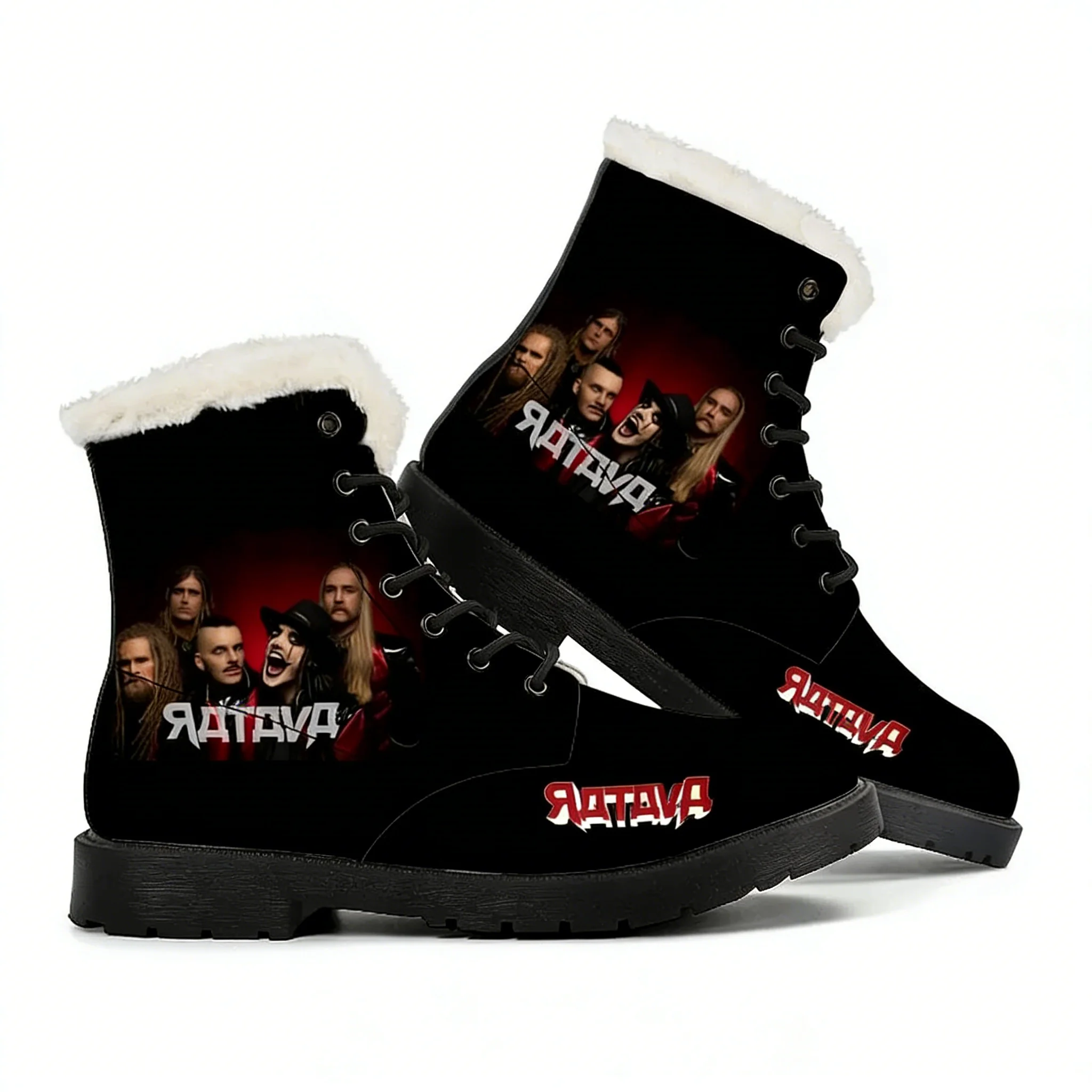 

Avatar Rock Band Plush Boots Mens Womens Teenager Shoes Outdoor Casual Boot Light Couple High quality Customize Boots
