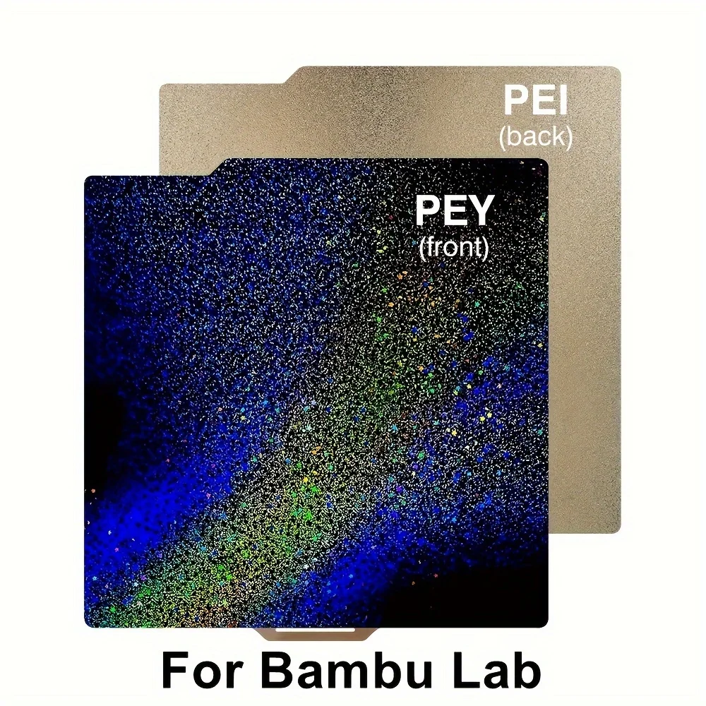 

Магнитная пластина Bambu 275X275 мм, двухсторонняя, PEI/PET/PEO, Подогреваемая кровать, пружинный стальной лист для 3D принтера, Bambu lab X1/P1P