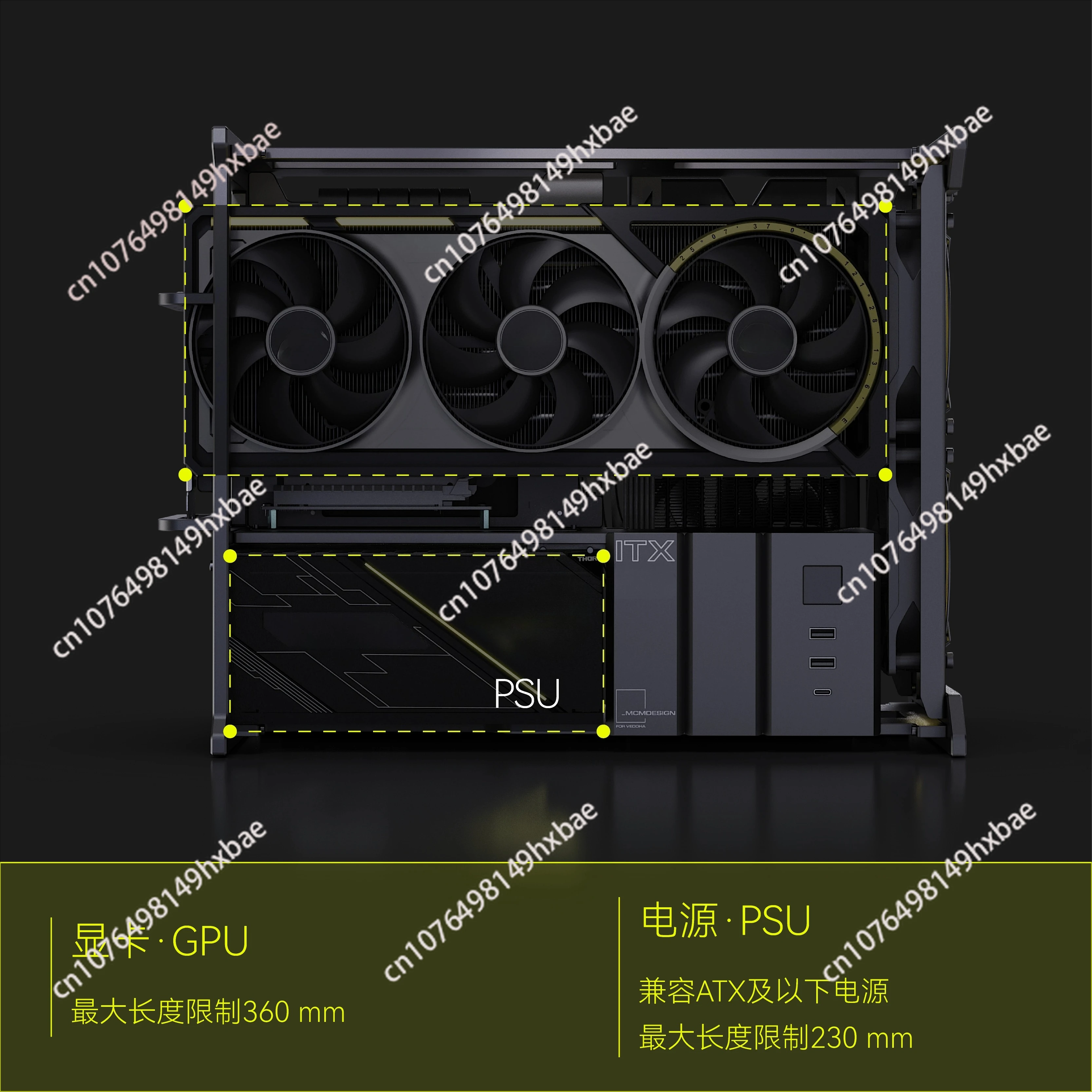 Open Chassis All Aluminum Chassis Custom Desktop ITX Water Cooled Gaming chassis