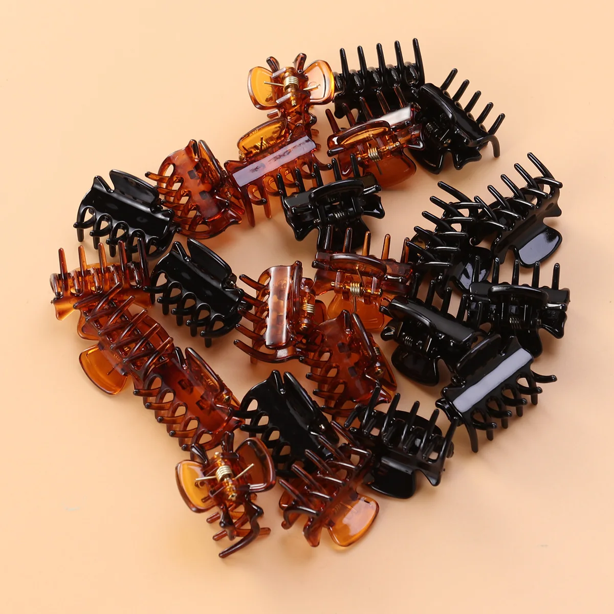 

2 pcs Small Jaw Clips For Women Girls Pearlized Hair Claws Chunky Styling Tools Smooth Edge No Dent Grip Hair Accessories