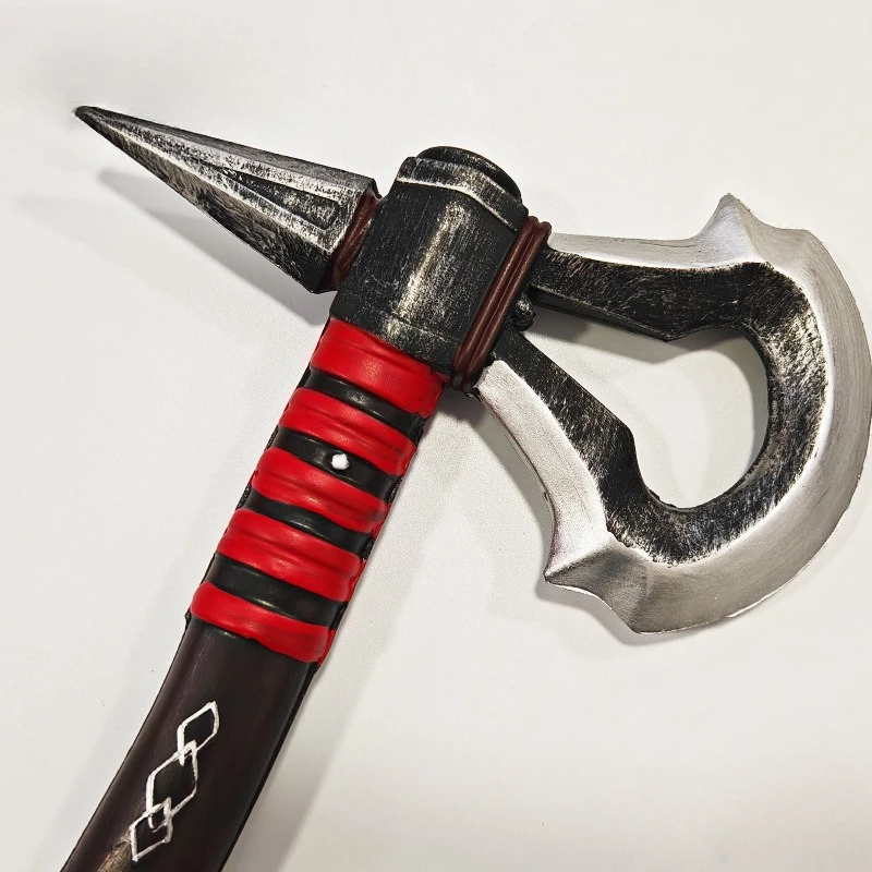 60cm Assassin Game Peripheral Predator Valin's Axe Cosplay Prop Battle Sword Halloween Decorative weapons Toy Rubber Boy Gift