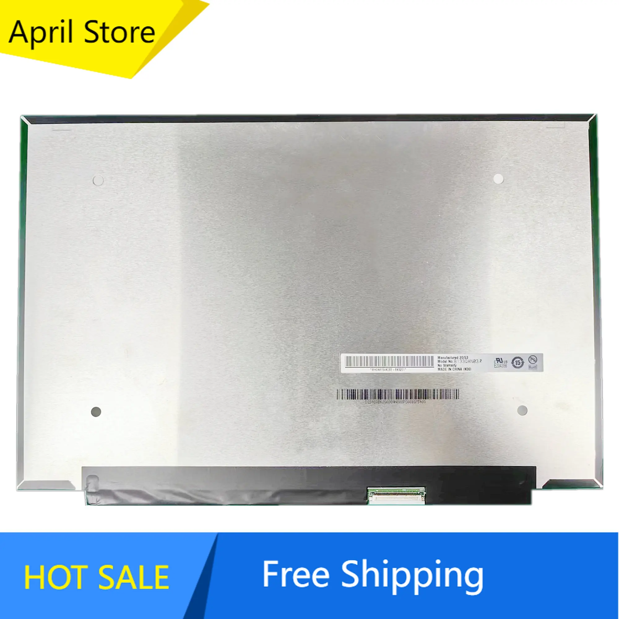 B133QAN03.2 13.3 ''IPS Laptop LCD Layar Tampilan Panel 2560*1600 EDP 40 Pin