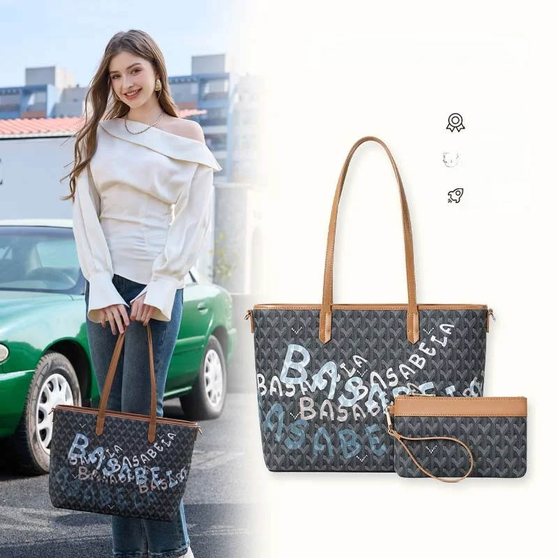 

Basabela 2025 New Women's Faionable Handheld Tote Bag Luxury Lightweight Ele Single oulder Bag Casual Zipper Closure