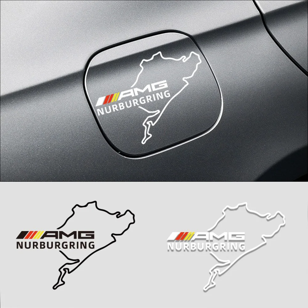 Car Fuel Tank Cap Sticker Badge Decorative Decal Car Styling For Mercedes Benz AMG A C E S Class W205 W211 W212 W201 W210 W108