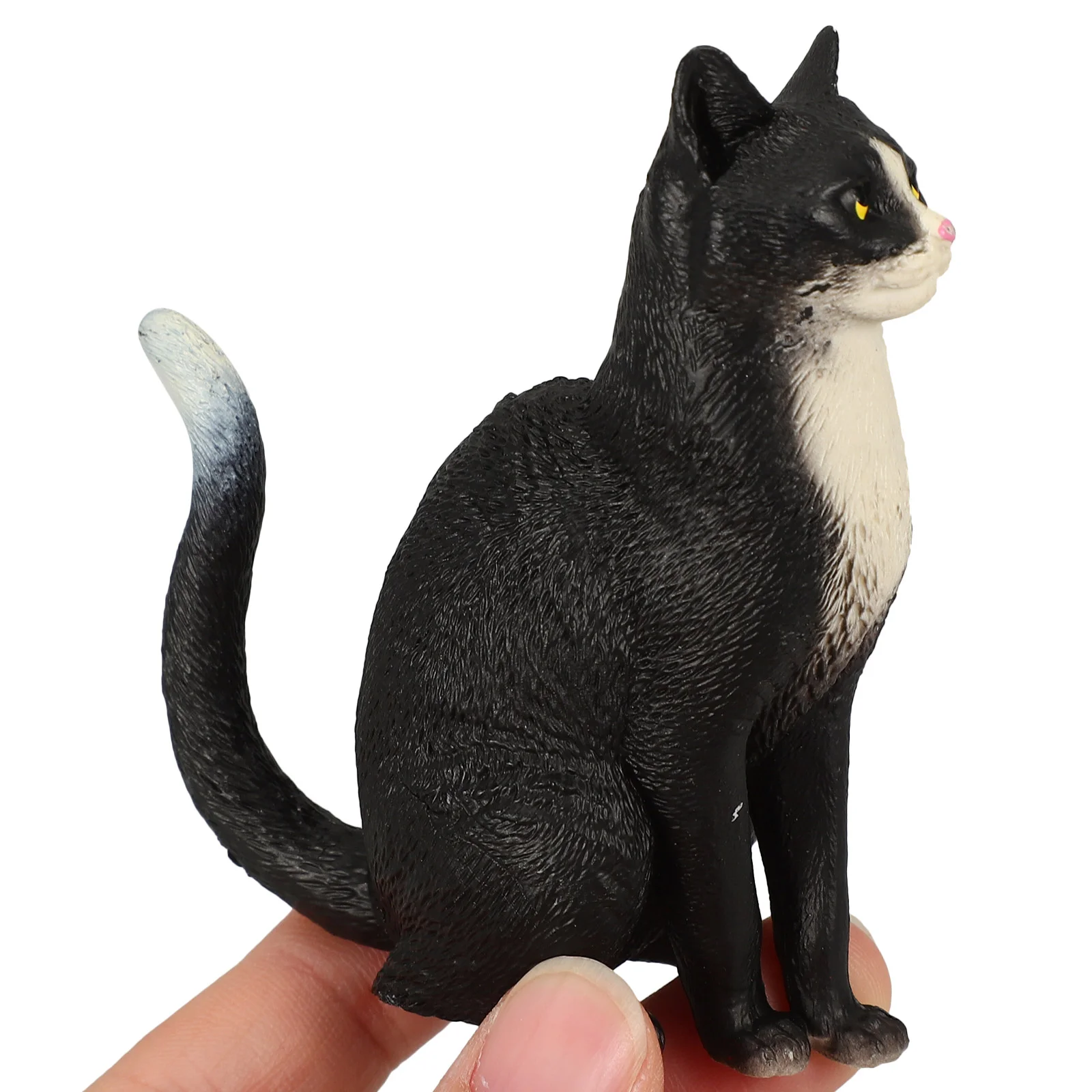 Modèle de chat réaliste, petite statue, jouets, figurine, ornement décoratif, Él, 4 pièces