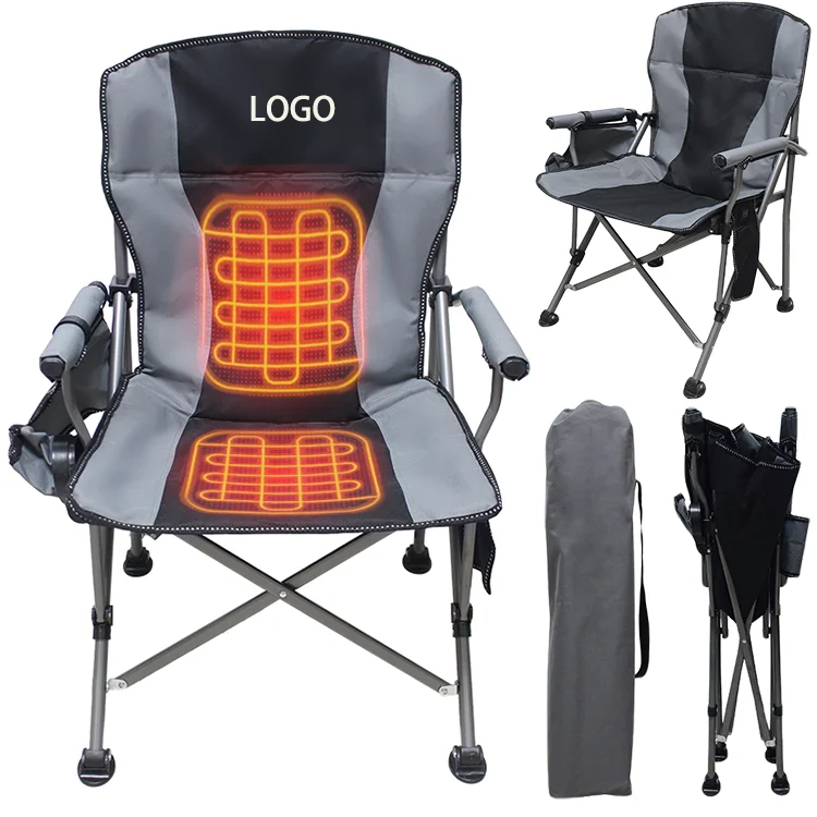 

Winter Cordless Sports Heated Camping Chair With 3 Heat Levels and 4 Pockets General Use for Outdoor Heated Camp Chair
