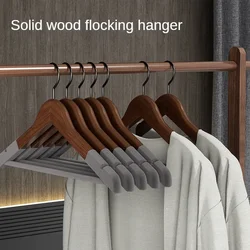 Wooden Hanger Suit Hangers Non Slip Wood Velvet Hangers for Hanging Pants,Suits,Dress,Skirts-360°Rotating Hanger for Home,Hotels