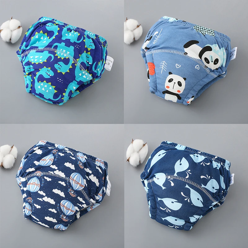 Newborn Training Pants Baby Shorts Print Color Washable Underwear Boy Girl Cloth Diaper Reusable Nappies Infant Stuff