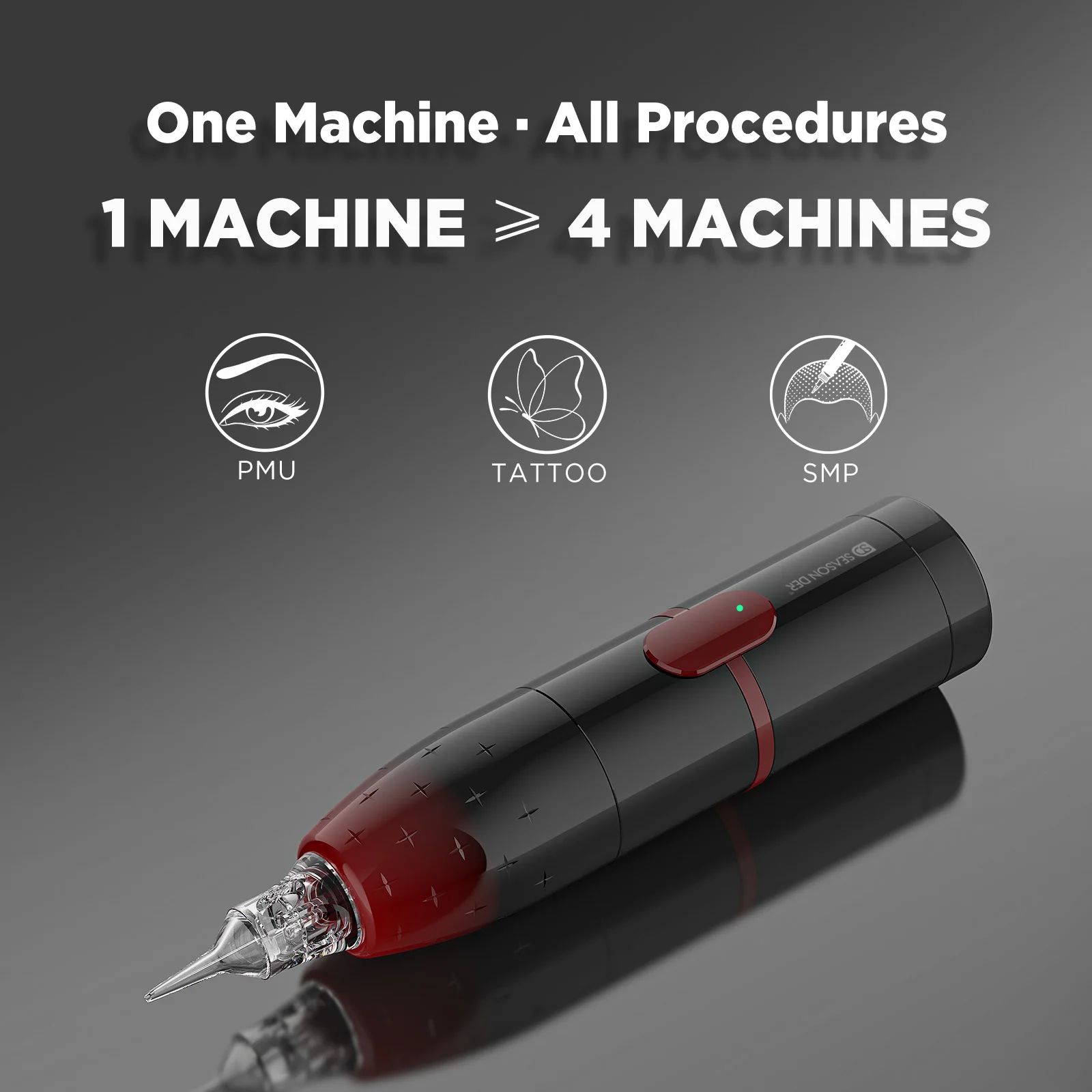 FAMISOO Wireless SMP Tattoo Machine 18000mAh Semi-Permanent Makeup Machine 4 Intelligent Modes For Brows Eyeliner Lips Tattoo