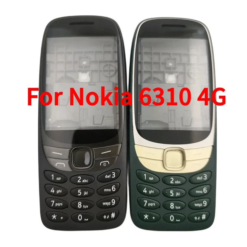 

Full housing case for Nokia 6310 4G dual SIM card shell battery cover housing case english keypad replace