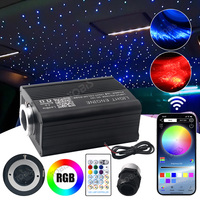 16W Starry Sky Twinkle Car Star Ceiling Light Fiber Optic Light Shooting RGBW Led Interior Atmosphere Car Ceiling Car Roof Star
