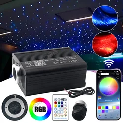 16W Starry Sky Twinkle Car Star Ceiling Light Fiber Optic Light Shooting RGBW Led Interior Atmosphere Car Ceiling Car Roof Star