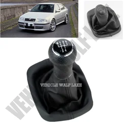 Pommeau de levier de vitesse pour voitures, 5 vitesses, pour Octavia A4 MK1 Sedan 1997 1998 1999 2000 2001 2002 2003 2004 2005 2006 2007 2008 2009 2010 2011