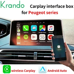 Krando Wireless CarPlay Interface Box For Peugeot C6 208 2008 308 3008 Boxter Citroen C3 C4 DS3 DS4 Jumpy BT Android Auto