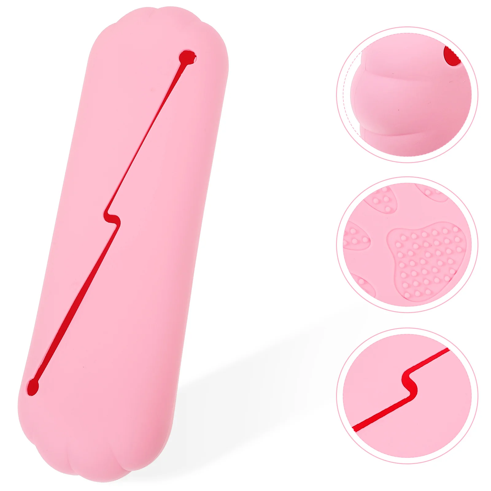 

Silicone Makeup Brush Holder Pink Travel Toiletry Bag Dust Proof Storage Pouch Compact Portable Brush Case ganizer Long