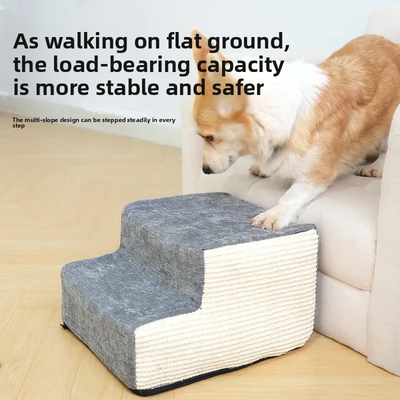 

Pet Climbing Stairs Cat Dog Steps Stairs Small Teddy Bedside Sponge Ladder Steps Bed Ladder Mat