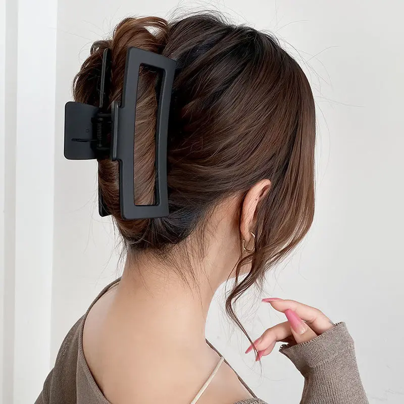 Extra Large 5 Inch Claw Clips Solid Color Oversized Matte Non-Slip Rectangle Hair Grips for Thick And Long Hair