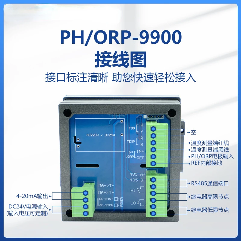 PH controller pH-9900 industrial online pH meter pH electrode pH value tester pH transmitter