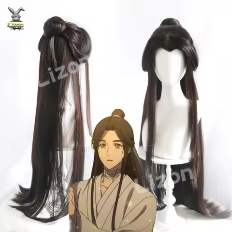 Anime Heaven Official's Blessing Cosplay Xie Lian Wig Black Hair Tian Guan Ci Fu Hanfu Wigs XieLian Cosplay Wig + Wig Cap