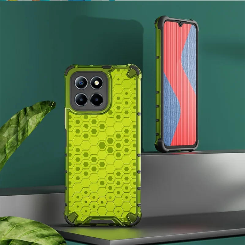 

Case For Xiaomi 14 Solid Color Honeycomb Design Airbag Shockproof Hard Cover For Xiaomi 14 Pro Shell