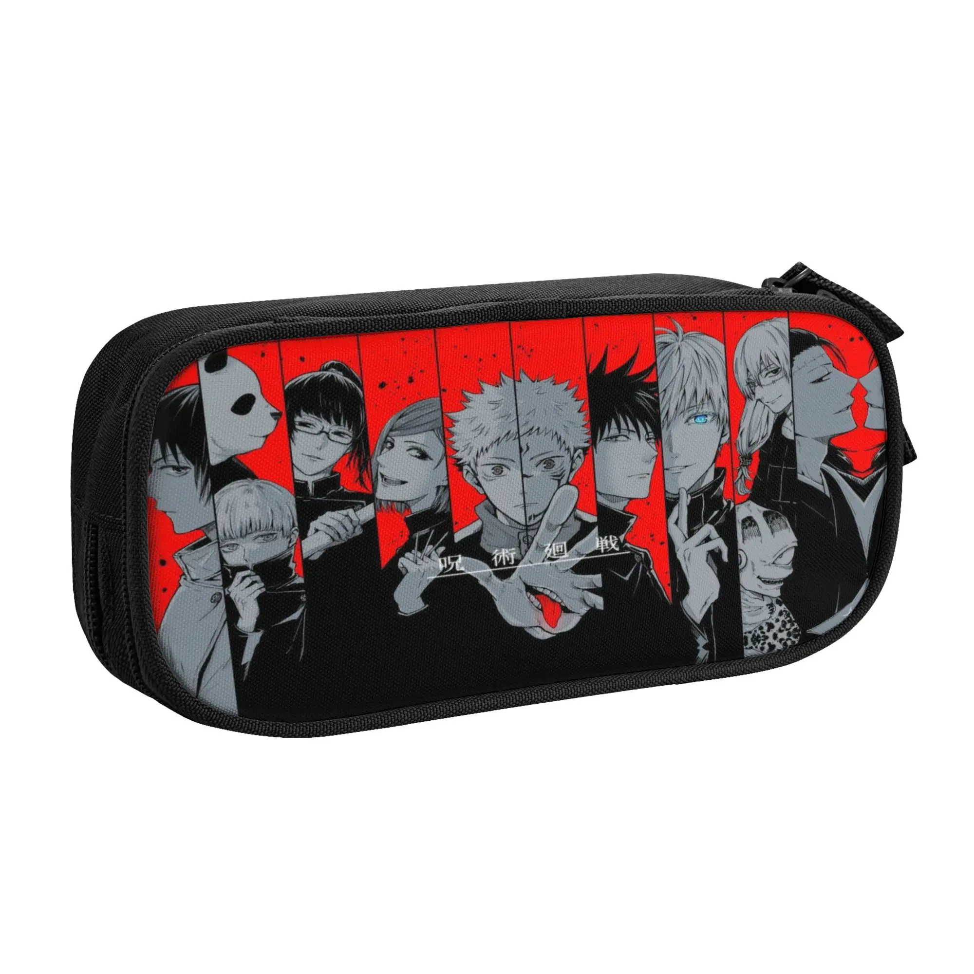 Large Capacity Pencil Case Jujutsus Kaisens Merch Double Layer Pencil Bag Girl Makeup Bags Suprise Gift