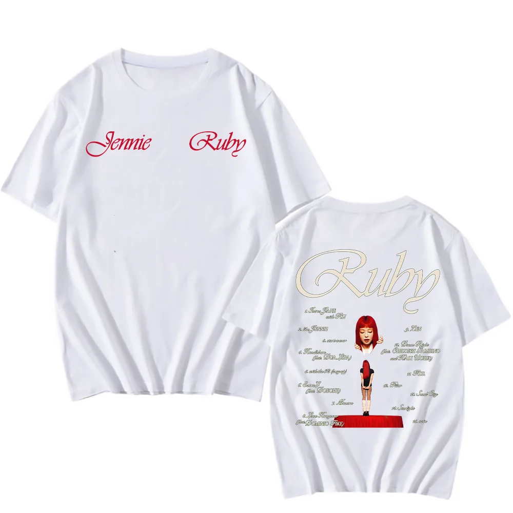 Jennie Ruby Album Printing T-Shirt Jennie Pretty Girl Mantra T