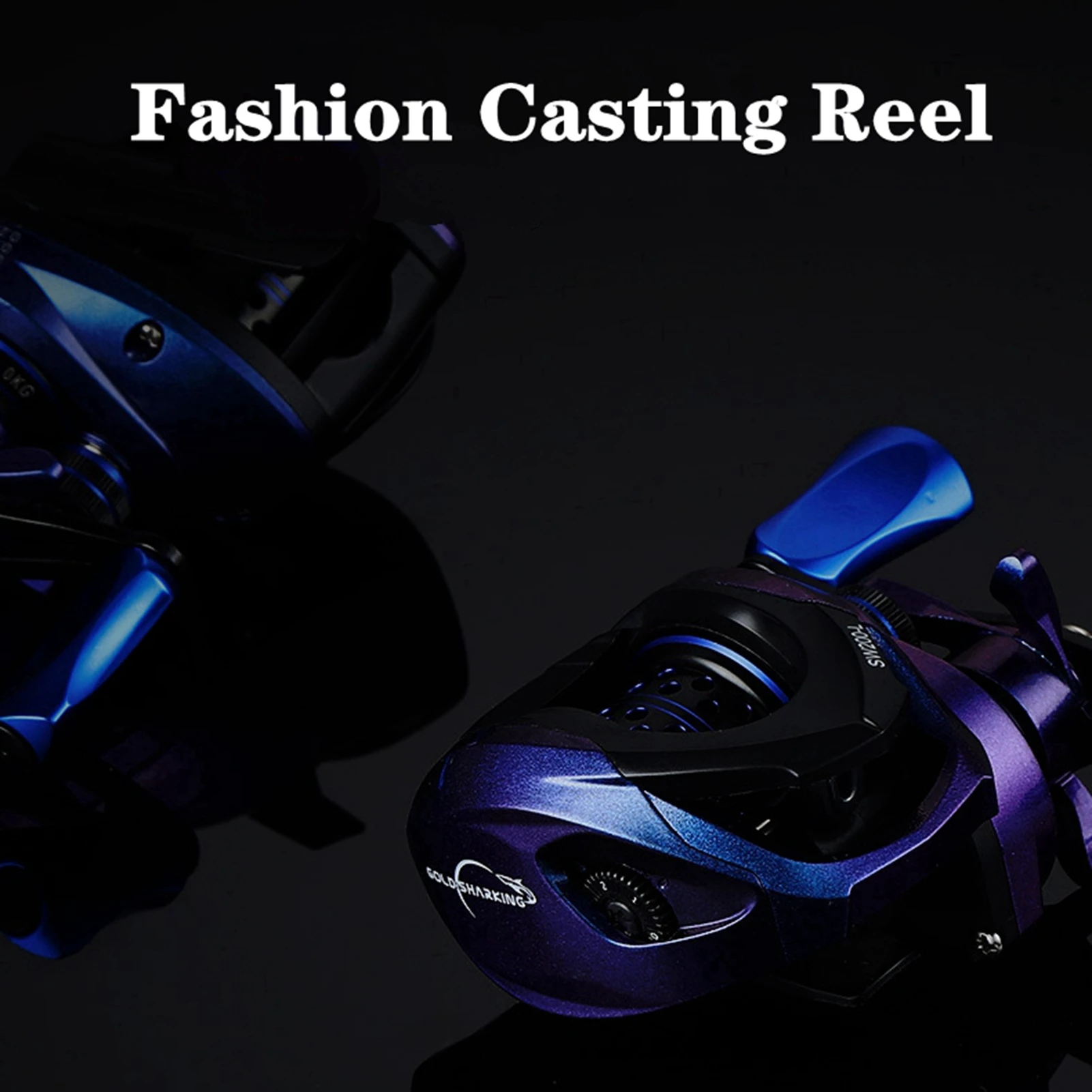 Dazzling Casting Reel 7.2:1 Metal Throwing Reel 10kg Fishing Weight Left and Right Hand Fishing Reel Fishing Equipment Sea Reel