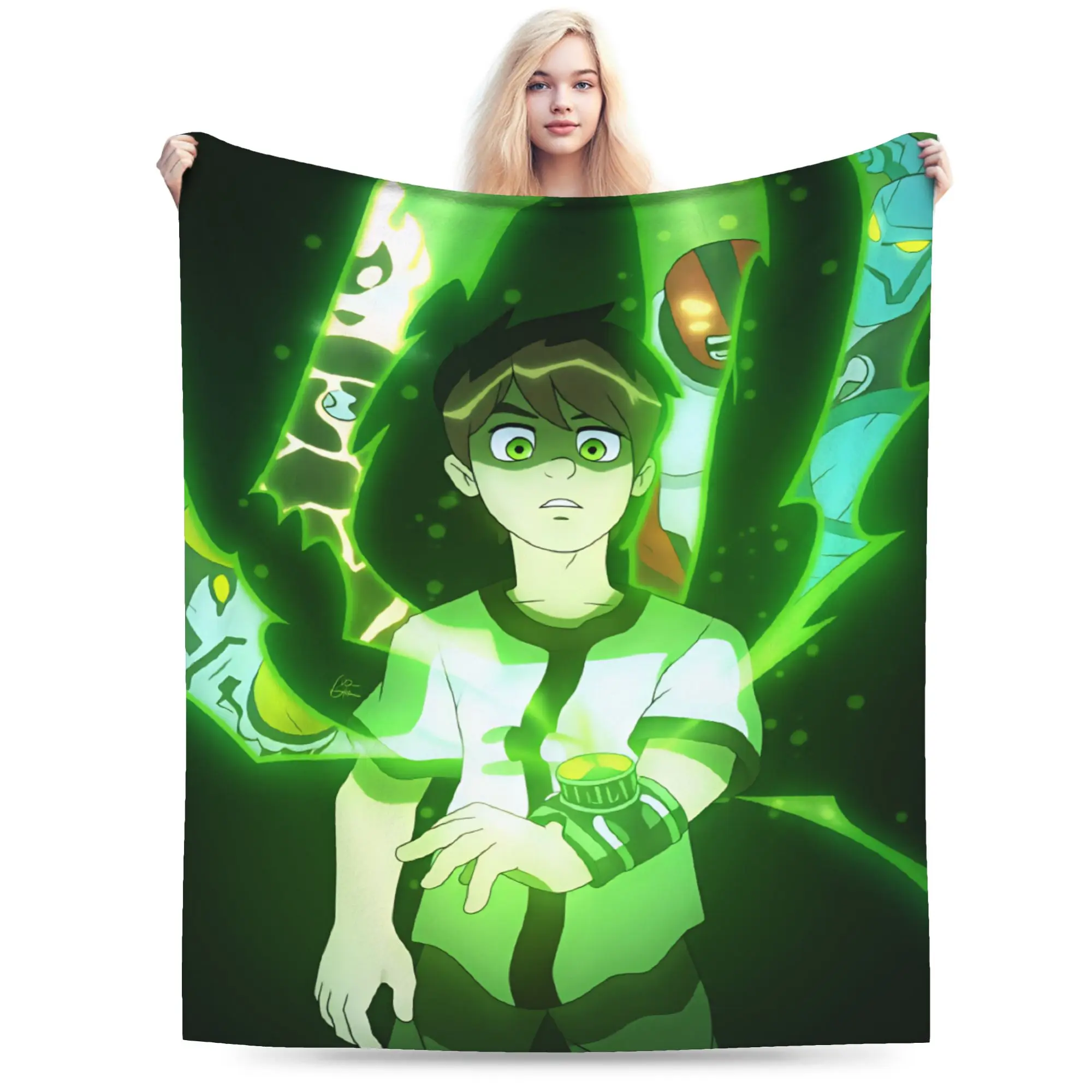 Ben 10 Cartoon Blankets Quality Comfortable  Bedding Throws Spring Picnic Home Decor Casual Bedspread