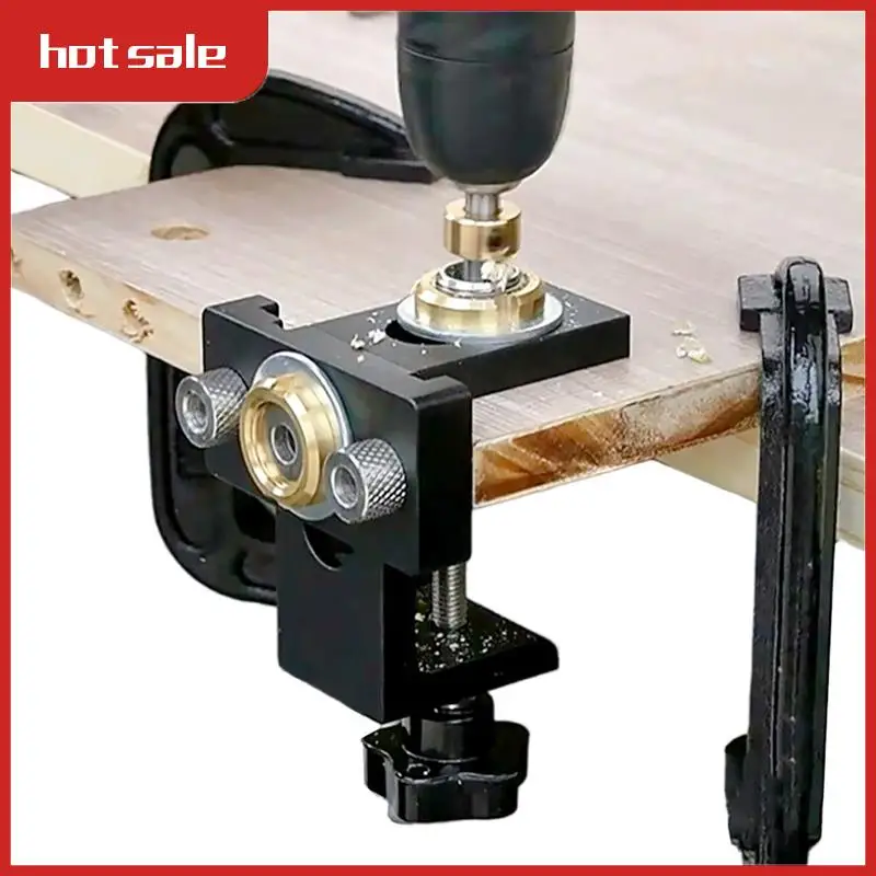 A21I-Locator Puncher Tools Wood Doweling Jigs Adjustable Eccentric Wheel Woodworking Wooden Panel Splicing